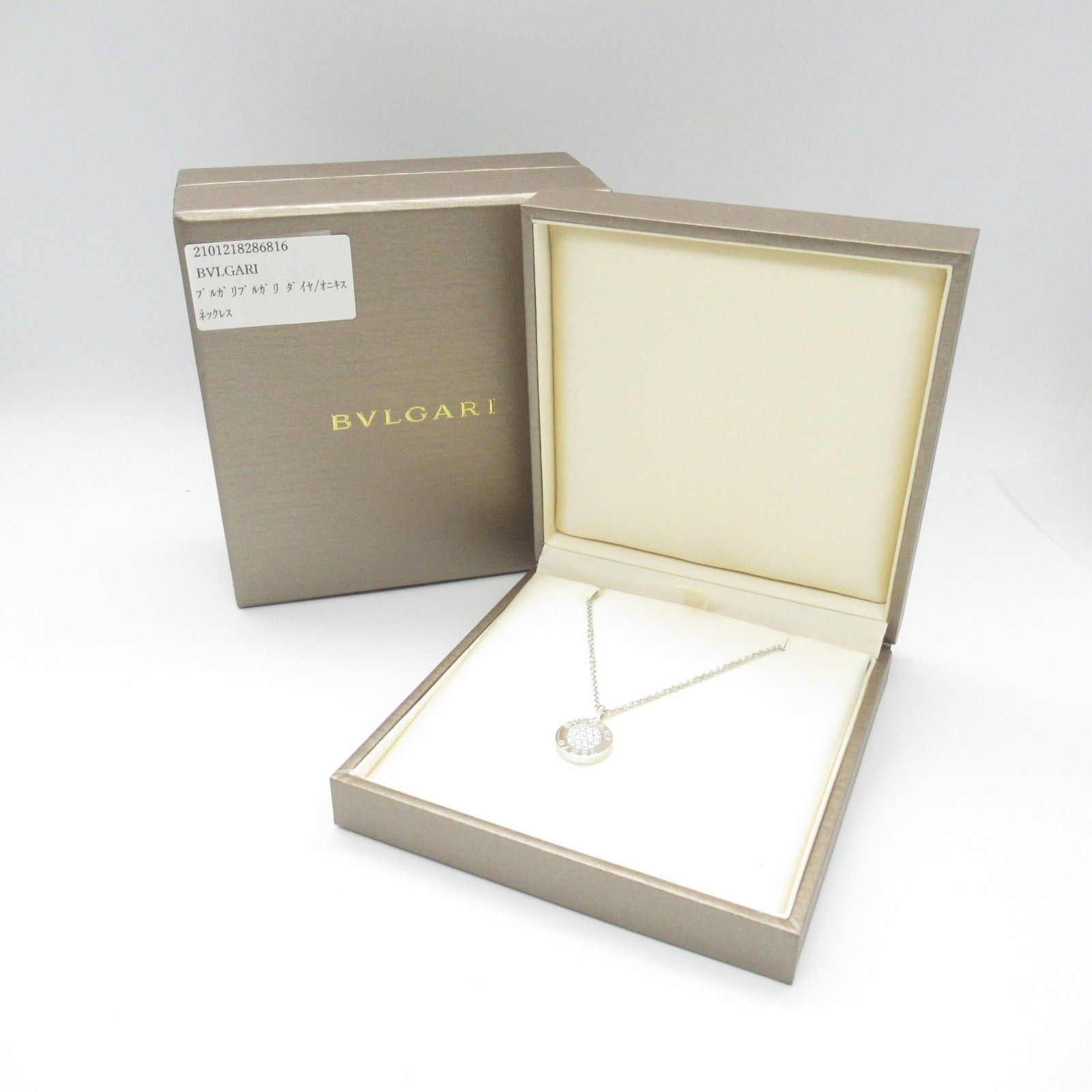 Bvlgari Bvlgari Bulgari Diamond/Onyx Necklace K18Wg (White Gold) Diamond Onyx Clear Black Size ONE SIZE - 7 Thumbnail