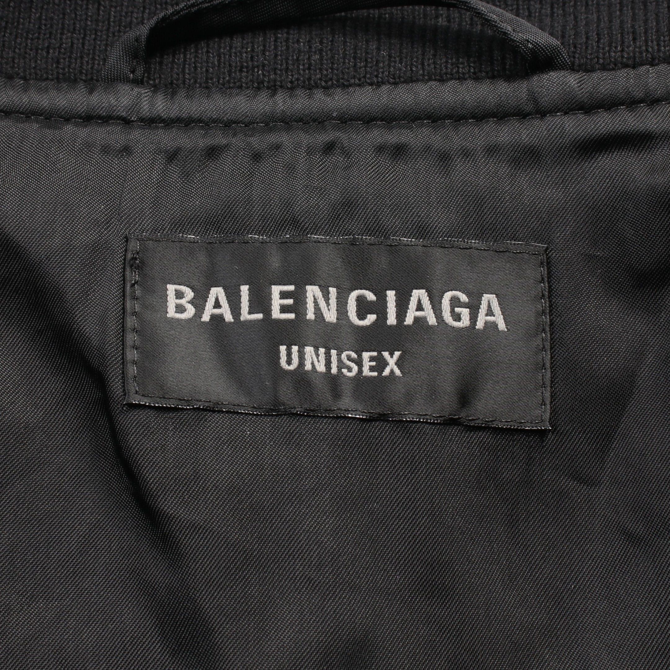 Balenciaga Balenciaga Political Campaign Varsity Jacket Bomber Nylon Black Size ONE SIZE - 3 Thumbnail