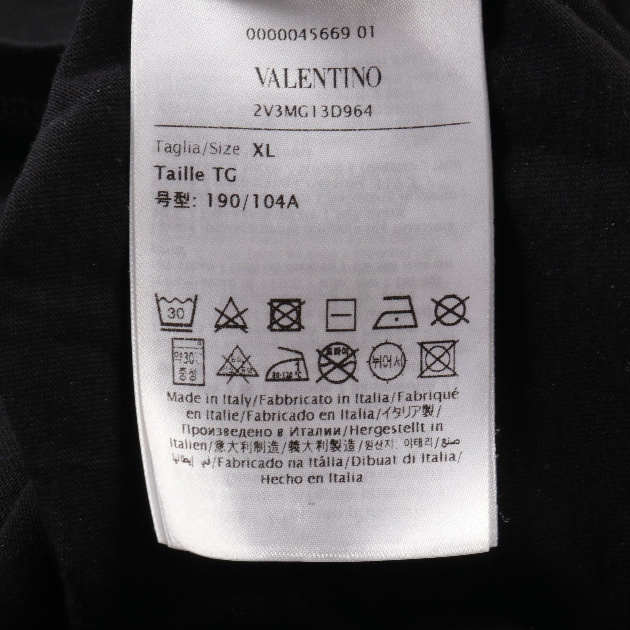 Valentino Valentino T-Shirt Logo Print Cotton Black Size ONE SIZE - 5 Thumbnail