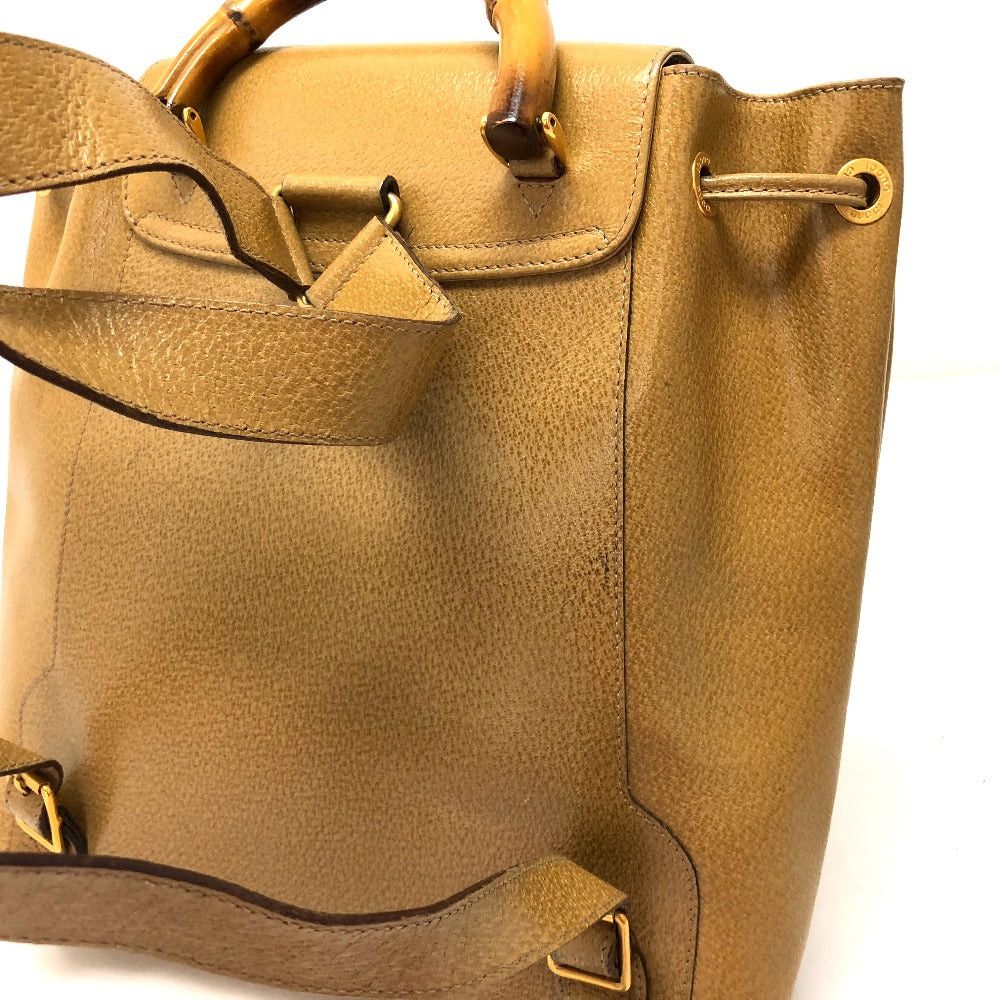 Gucci Gucci 003/1998 Rucksack Bamboo Leather Women Backpacks And Daypacks Size ONE SIZE - 3 Thumbnail