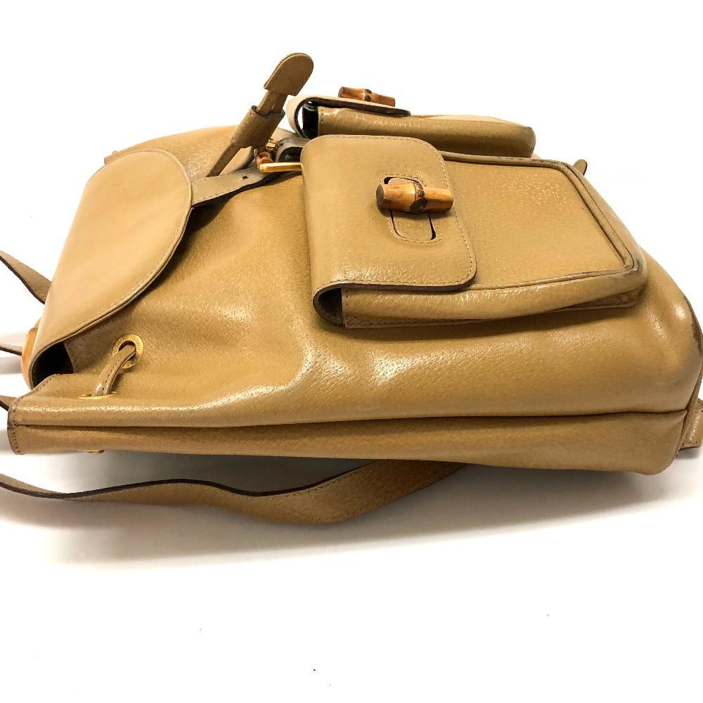 Gucci Gucci 003/1998 Rucksack Bamboo Leather Women Backpacks And Daypacks Size ONE SIZE - 4 Thumbnail