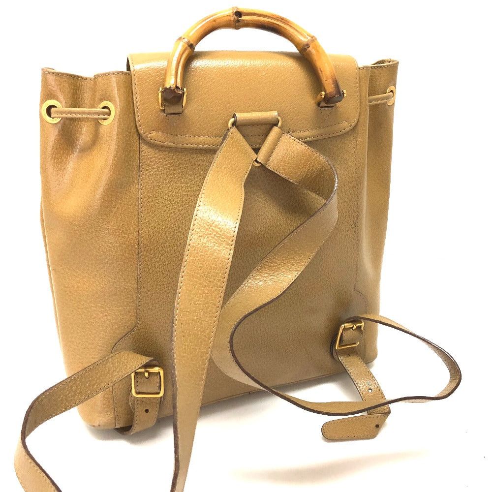 Gucci Gucci 003/1998 Rucksack Bamboo Leather Women Backpacks And Daypacks Size ONE SIZE - 2 Thumbnail