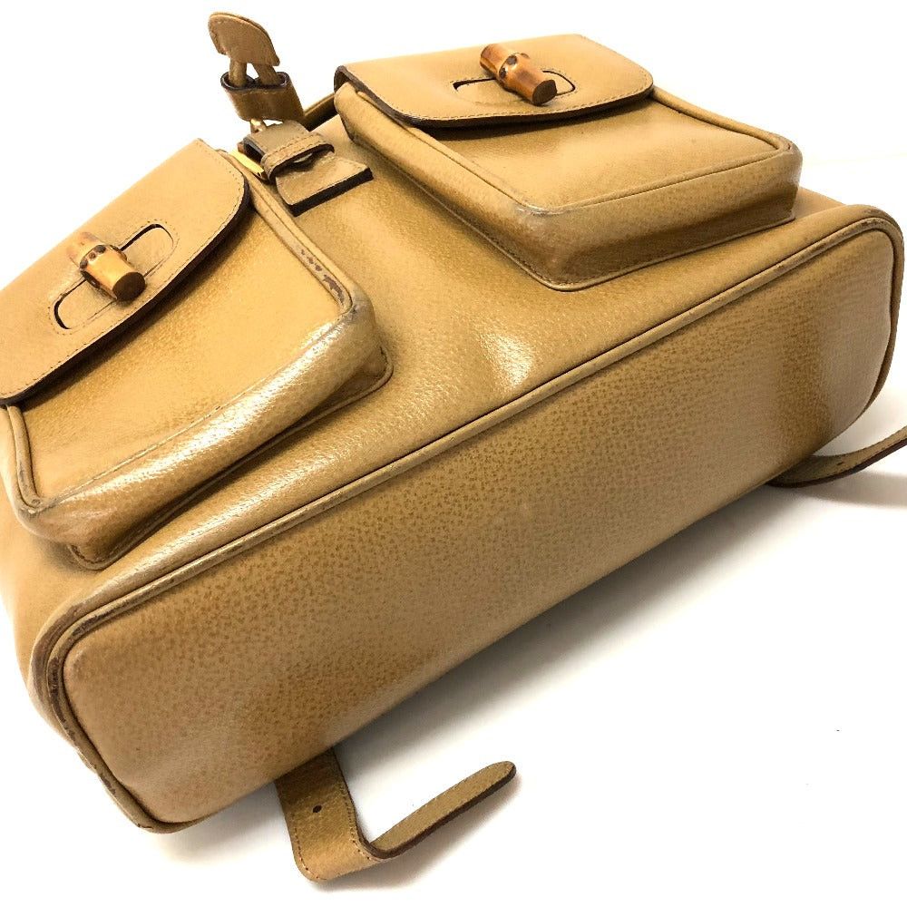 Gucci Gucci 003/1998 Rucksack Bamboo Leather Women Backpacks And Daypacks Size ONE SIZE - 8 Thumbnail