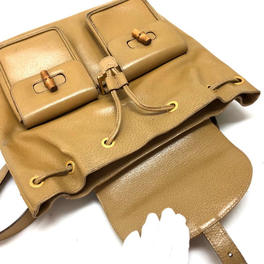 Gucci Gucci 003/1998 Rucksack Bamboo Leather Women Backpacks And Daypacks Size ONE SIZE - 9 Thumbnail