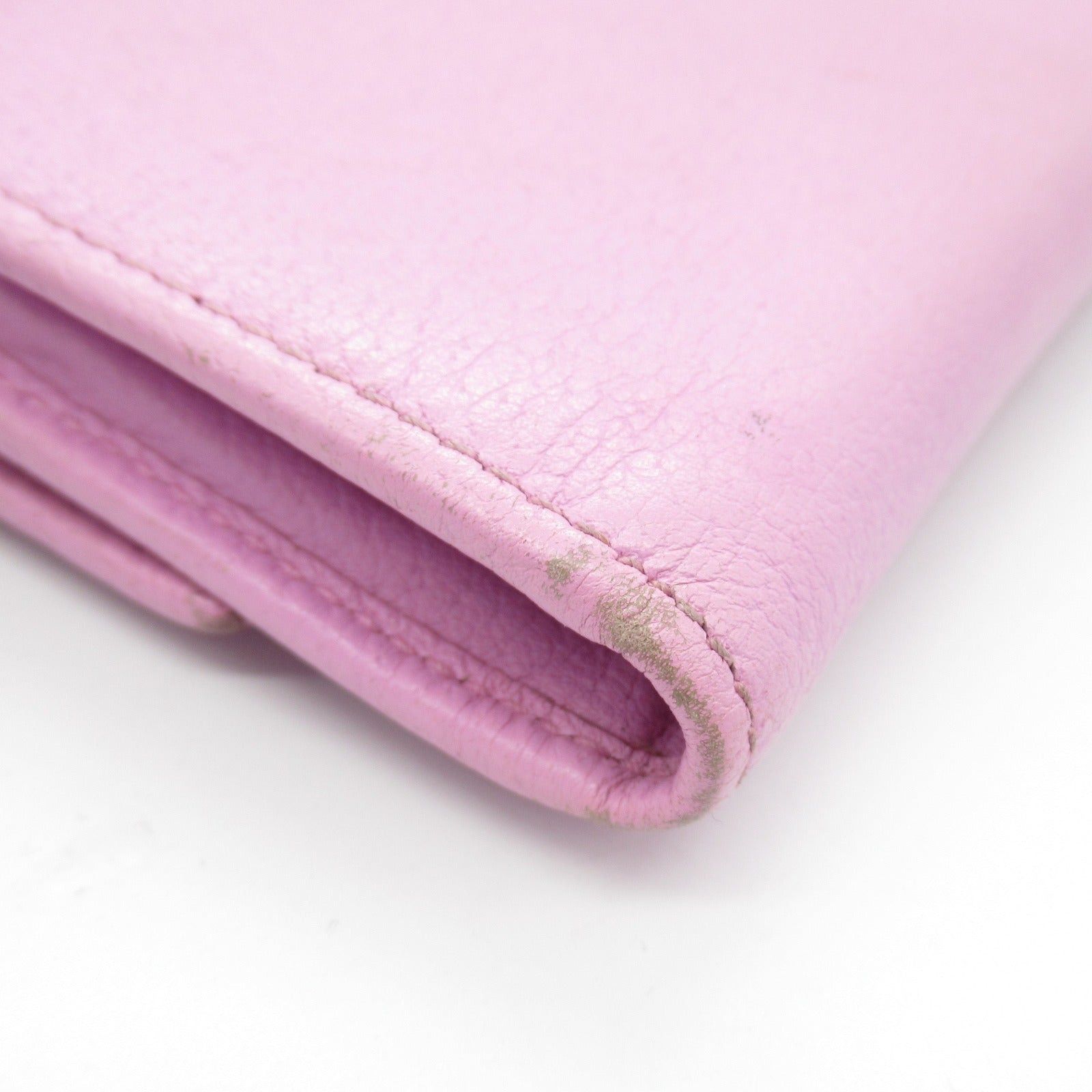Gucci Gucci Gg Marmont Bi-Fold Long Wallet Leather Pink Bijou Size ONE SIZE - 8 Thumbnail