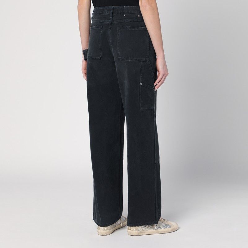 Golden Goose Golden Goose Wide Black Trousers In Denim Size 28" / US 6 / IT 42 - 2 Thumbnail