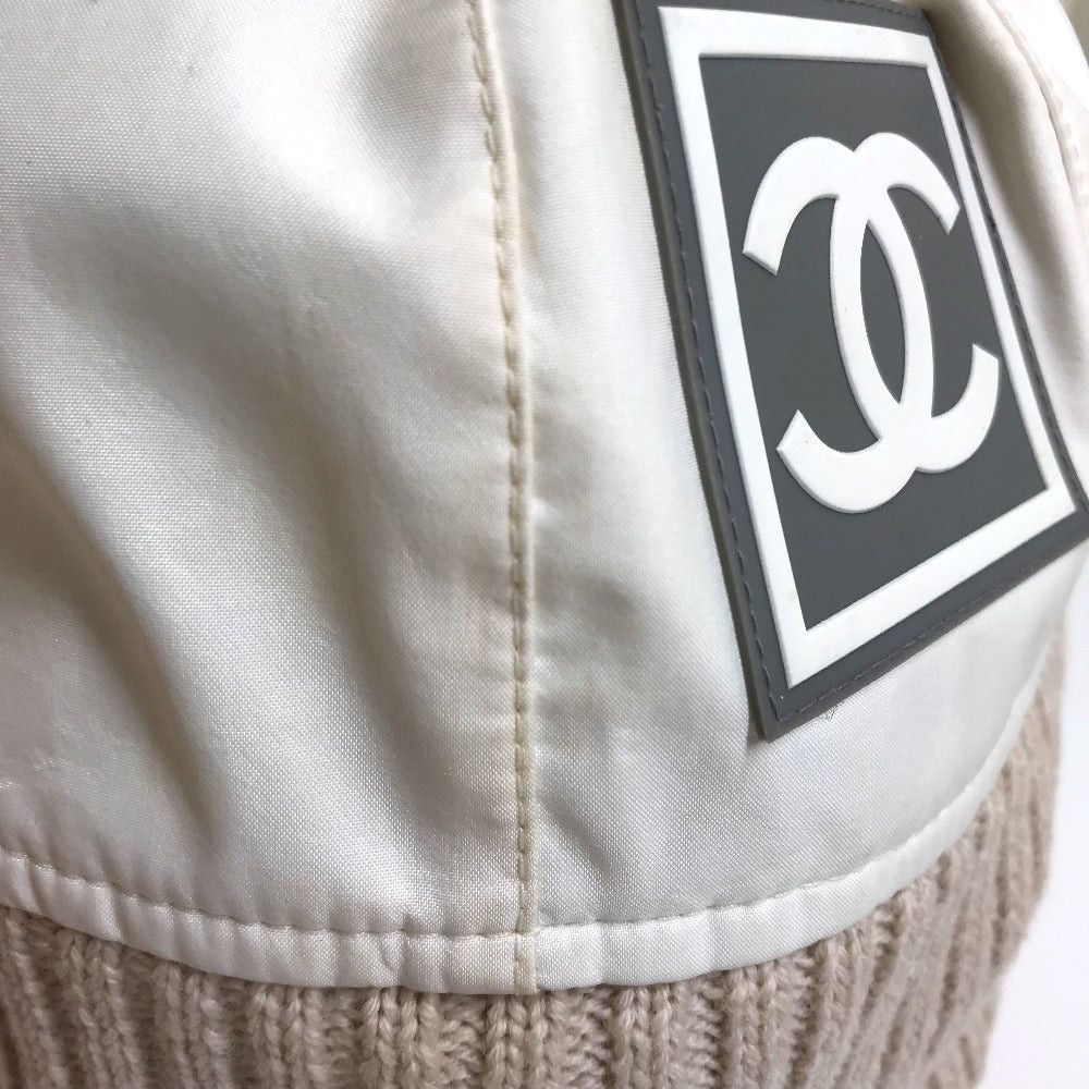 Chanel Chanel Cc Coma Mark Sports Line Logo Knit Cap Knitted Hat Polyester Women Size ONE SIZE - 5 Thumbnail
