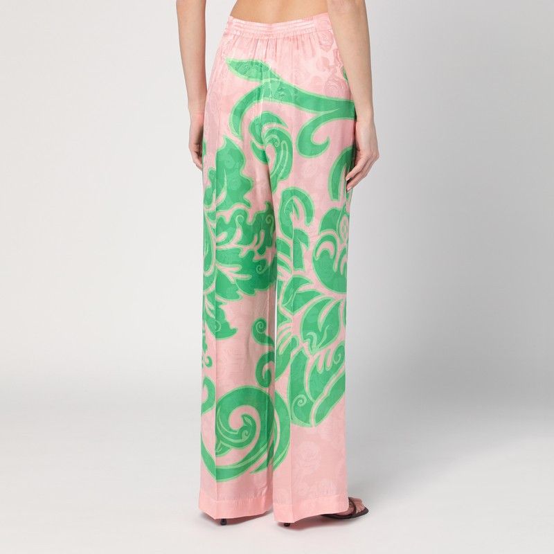Etro Etro Wide Printed Trousers In Silk Blend Size 30" / US 8 / IT 44 - 2 Thumbnail
