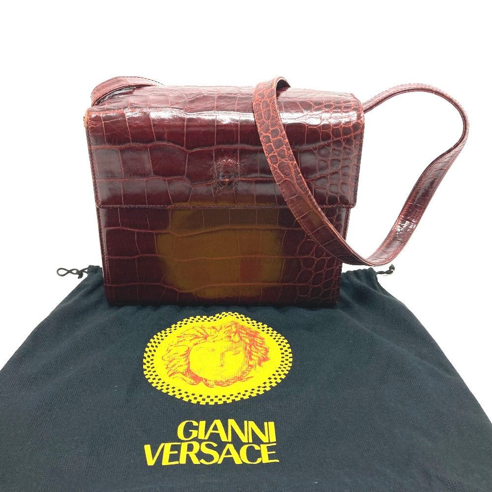 Versace Versace Medusa Crocodile Stamping Shawl Diagonal Hanging (E.G. Of A Rocket) Shoulder Bag Leather Women Size ONE SIZE - 10 Thumbnail