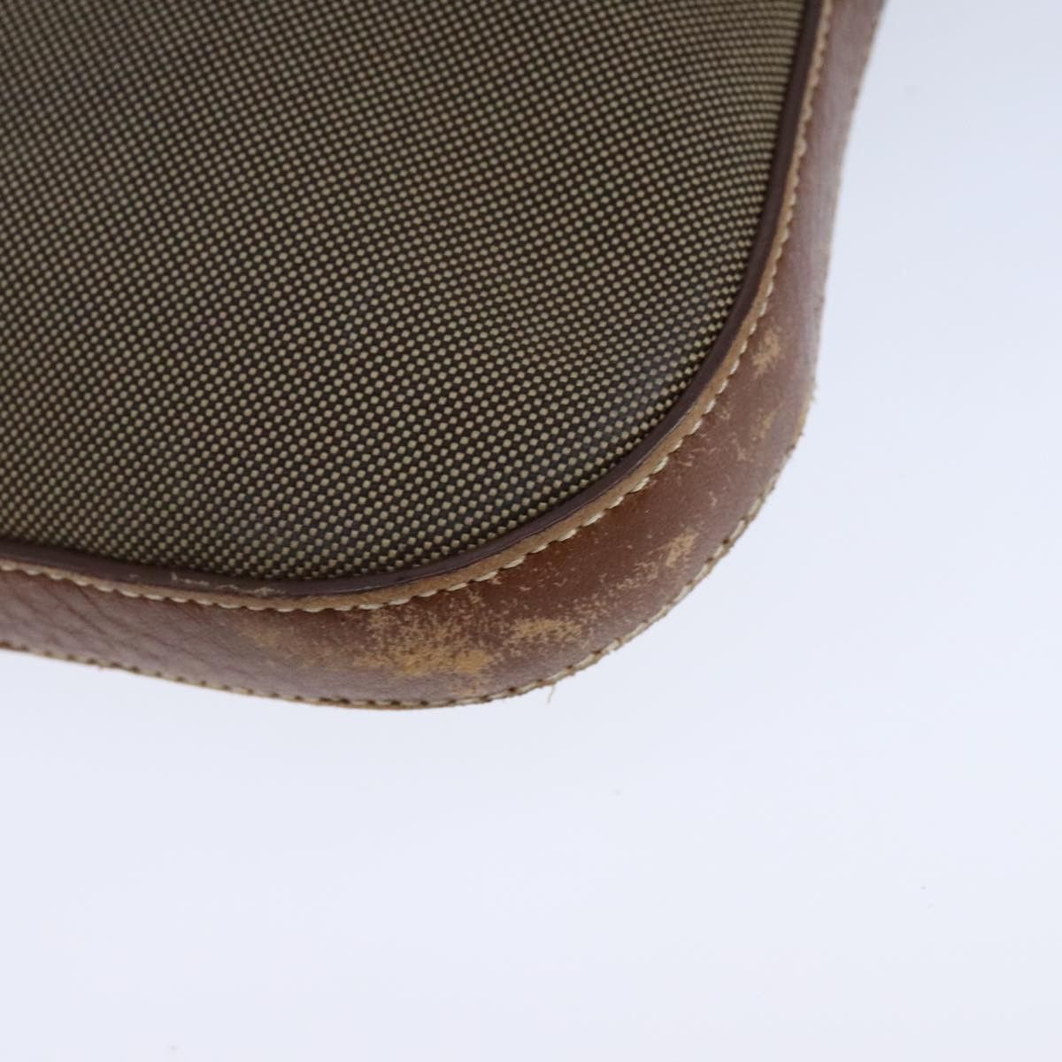 Prada Logo Jacquard Beige Canvas Shoulder Bag (Pre-Owned) Size ONE SIZE - 9 Thumbnail