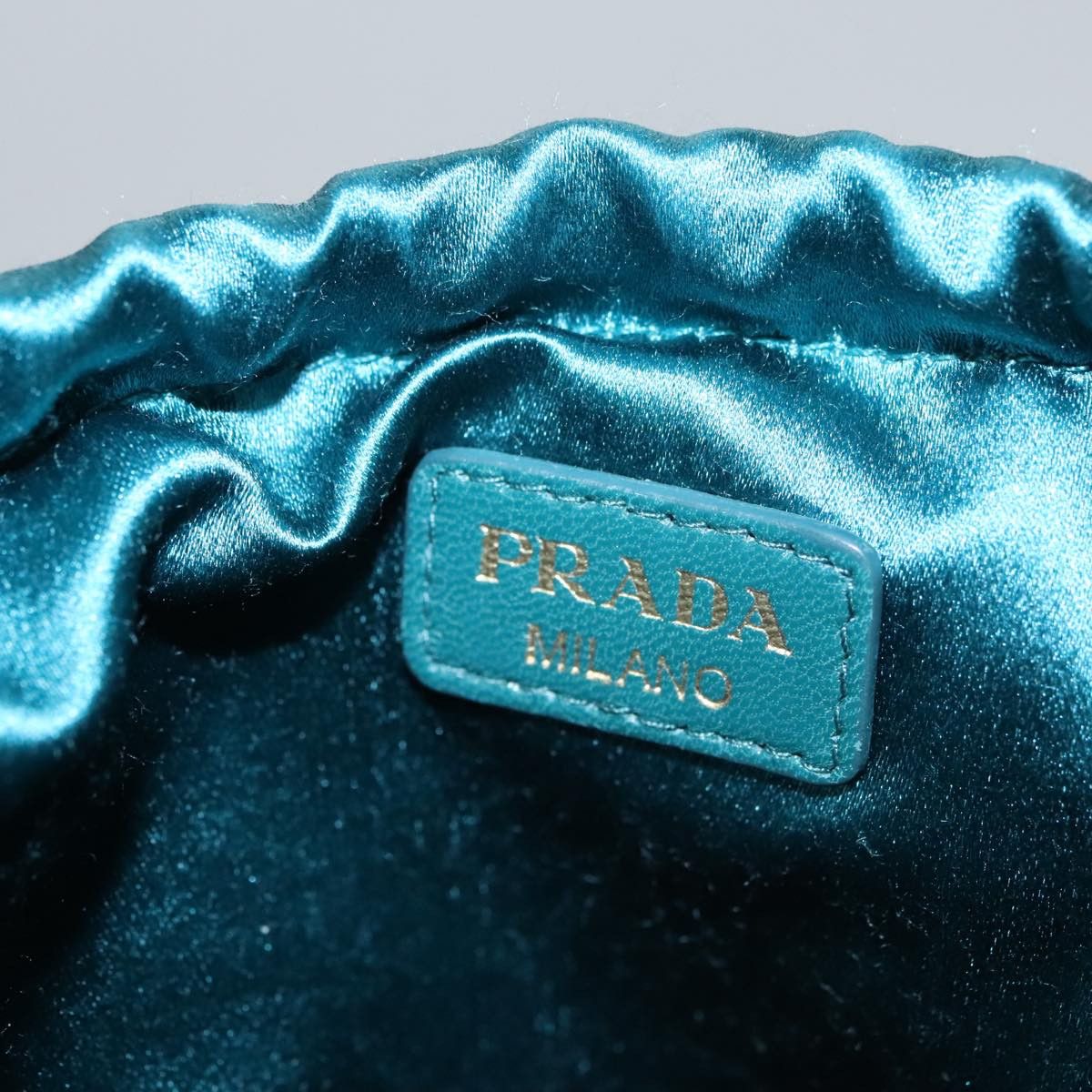 Prada Blue Silk Clutch Bag (Pre-Owned) Size ONE SIZE - 11 Thumbnail