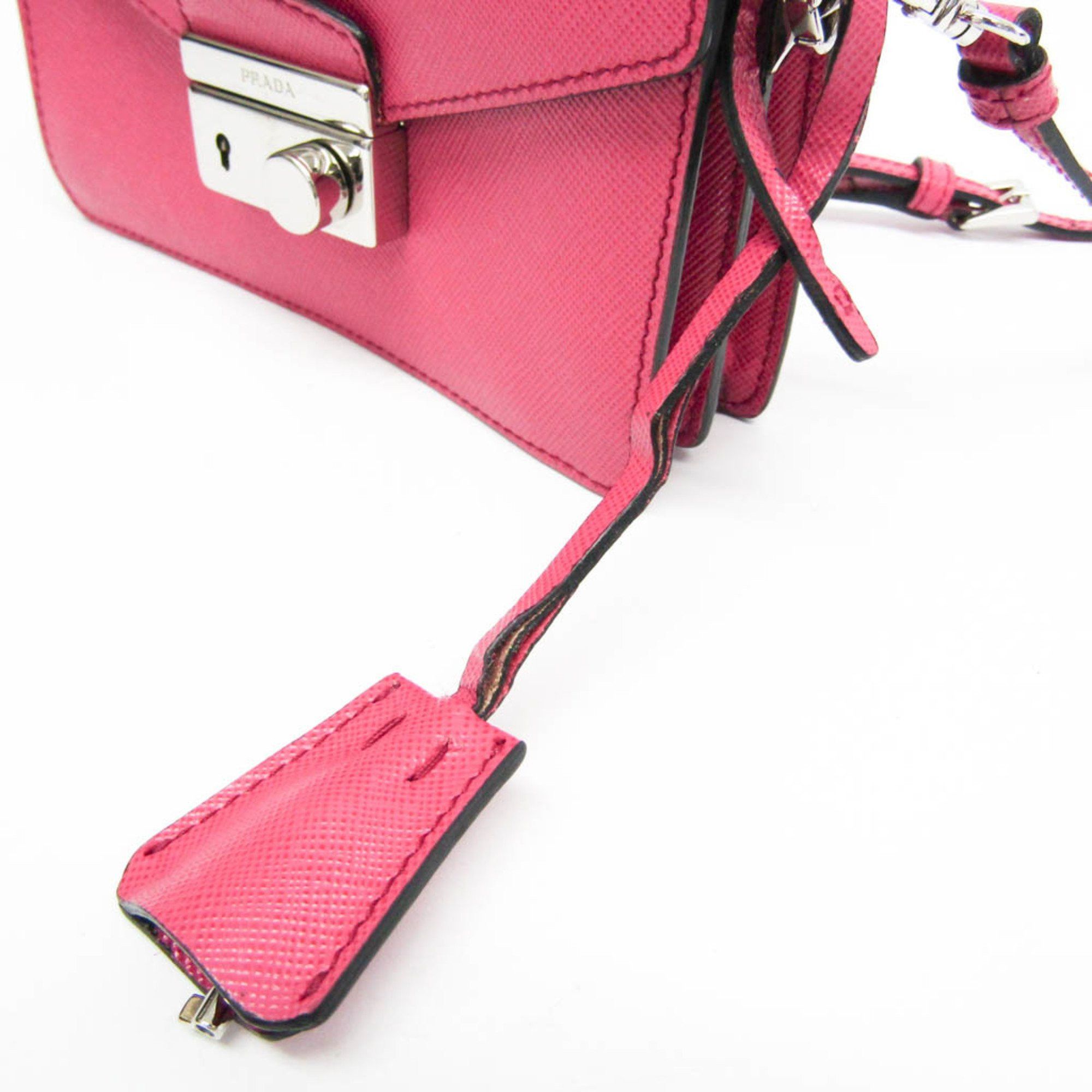 Prada Pink Leather Shopper Bag (Pre-Owned) Size ONE SIZE - 10 Thumbnail