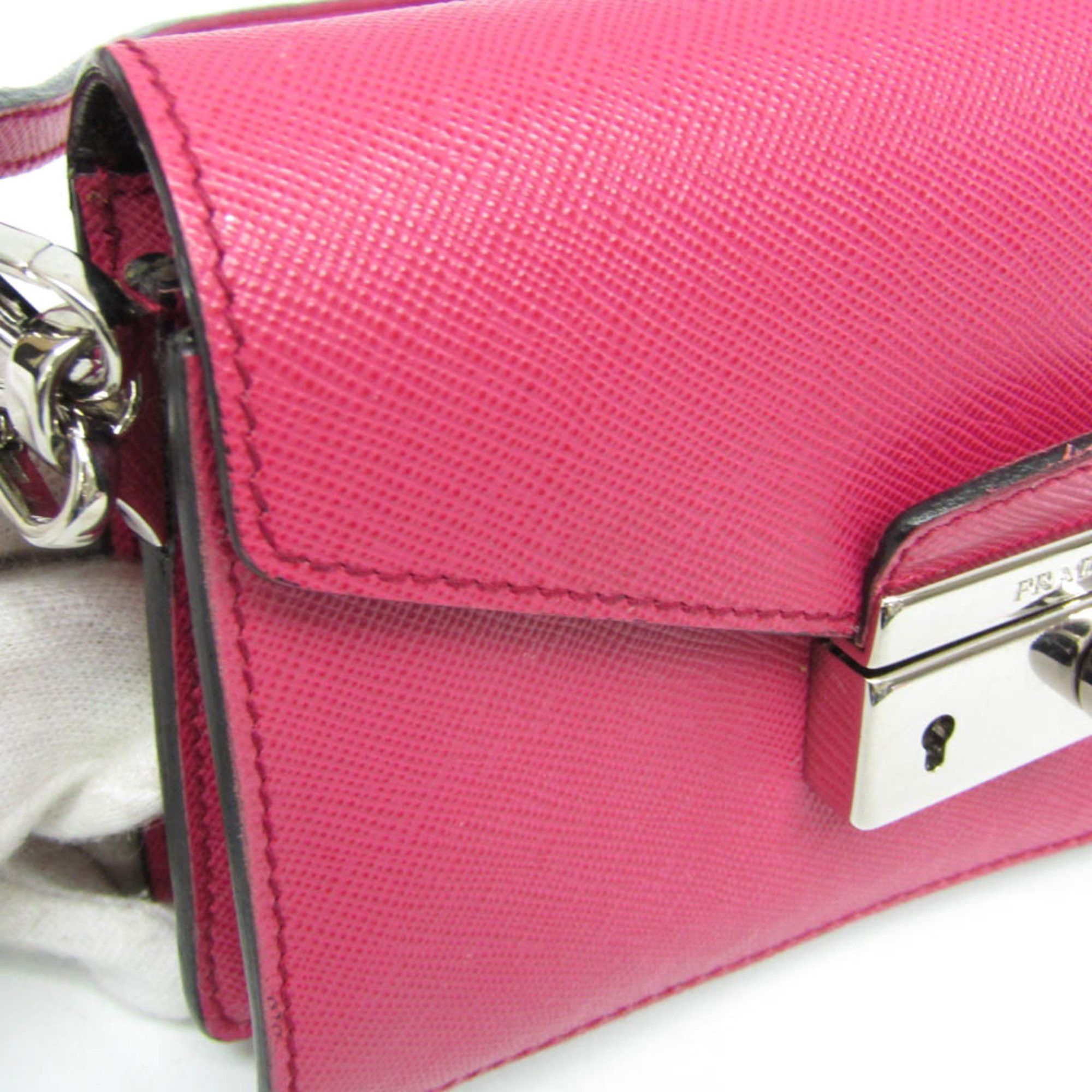 Prada Pink Leather Shopper Bag (Pre-Owned) Size ONE SIZE - 11 Thumbnail