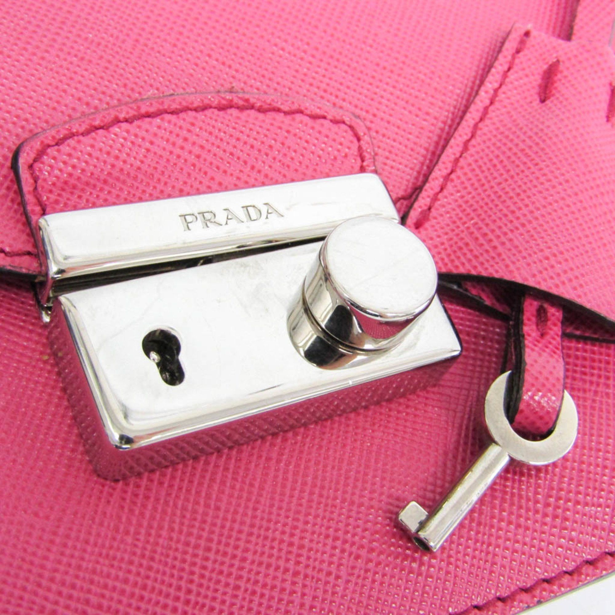 Prada Pink Leather Shopper Bag (Pre-Owned) Size ONE SIZE - 7 Thumbnail