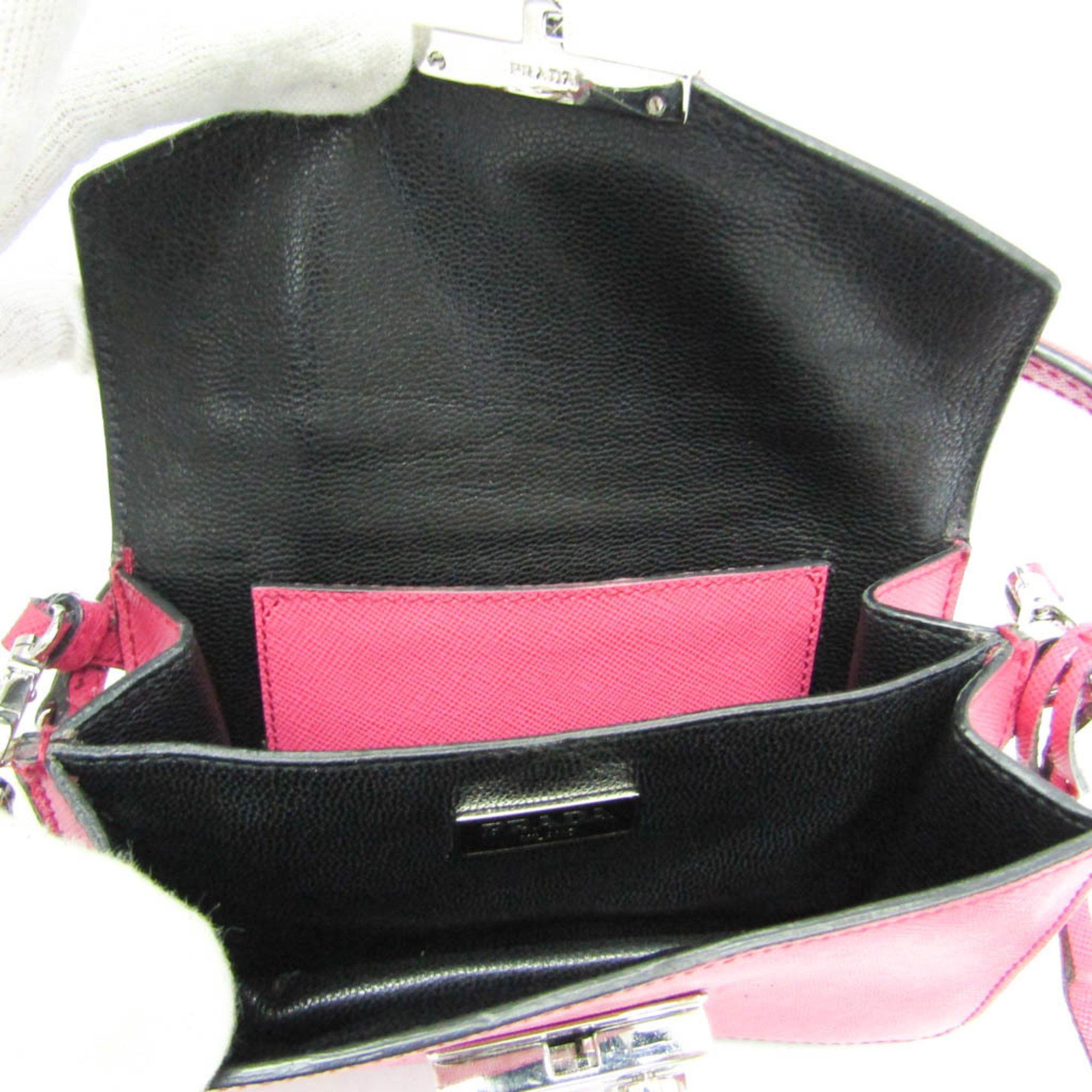 Prada Pink Leather Shopper Bag (Pre-Owned) Size ONE SIZE - 13 Thumbnail
