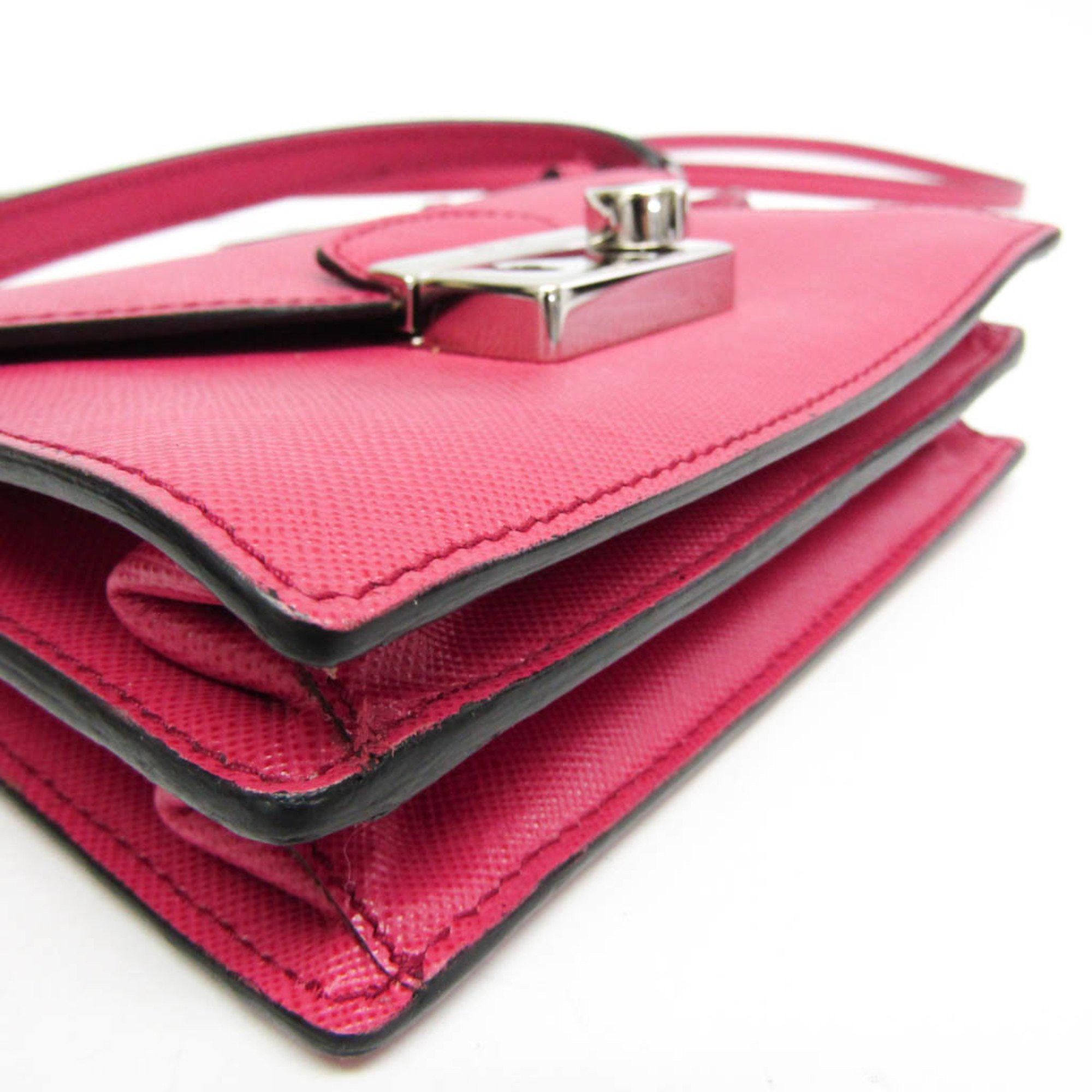Prada Pink Leather Shopper Bag (Pre-Owned) Size ONE SIZE - 4 Thumbnail