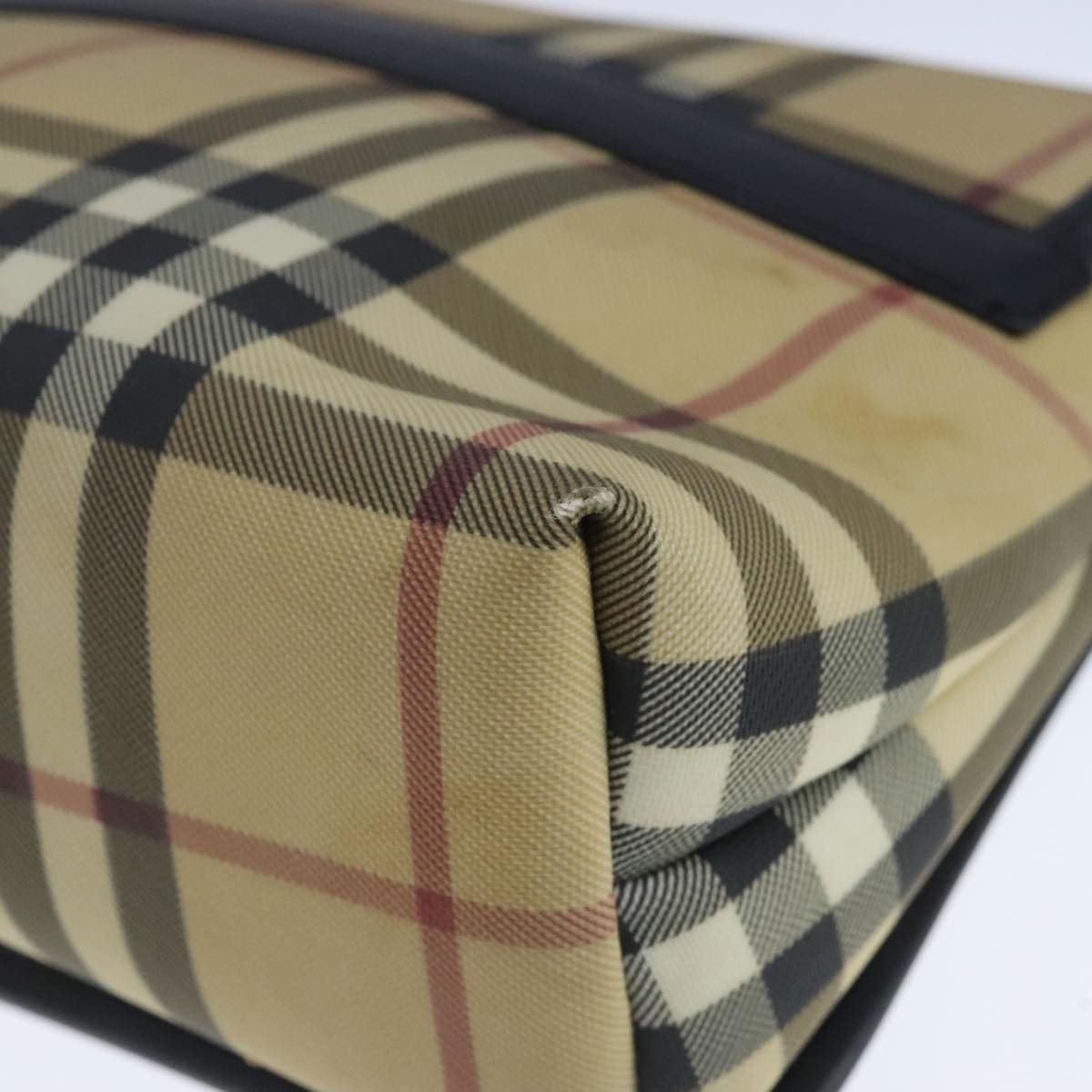 Burberry Nova Check Beige Canvas Shoulder Bag (Pre-Owned) Size ONE SIZE - 9 Thumbnail