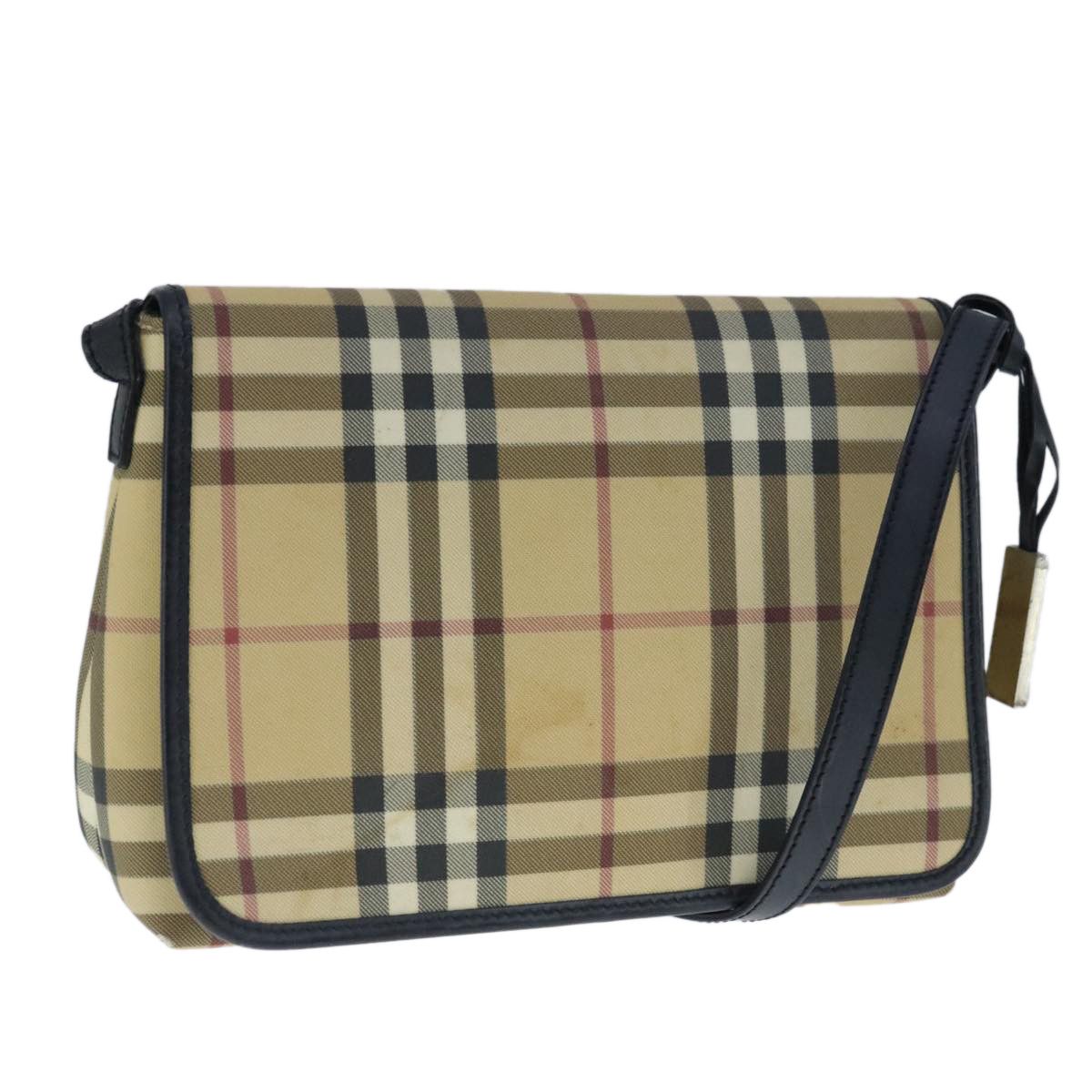 Burberry Nova Check Beige Canvas Shoulder Bag (Pre-Owned) Size ONE SIZE - 15 Thumbnail