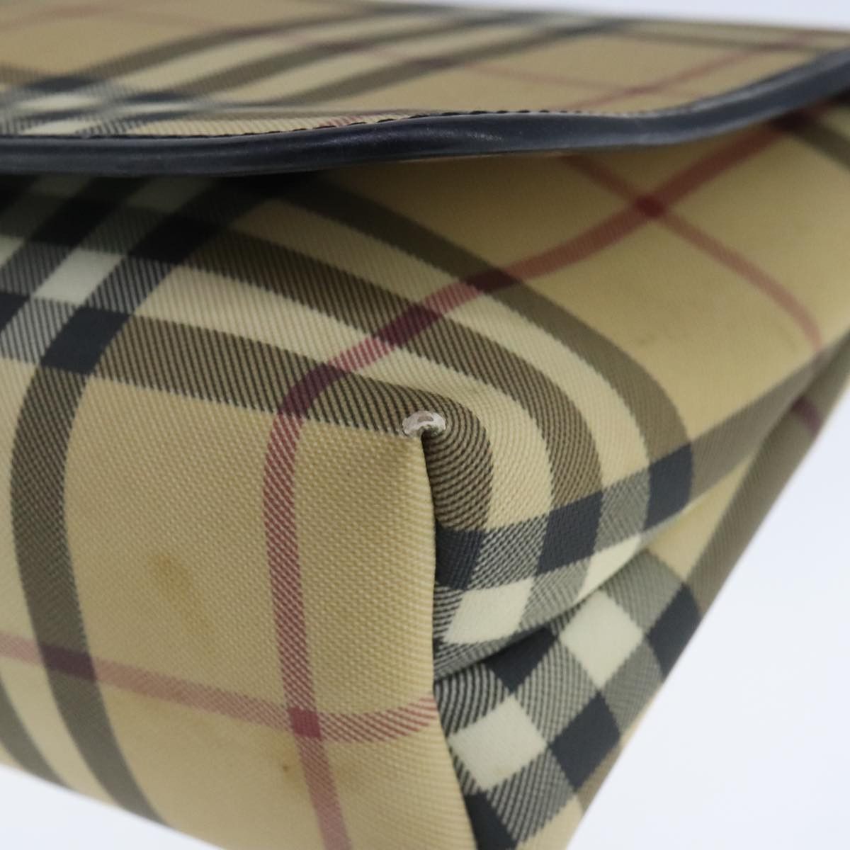 Burberry Nova Check Beige Canvas Shoulder Bag (Pre-Owned) Size ONE SIZE - 7 Thumbnail