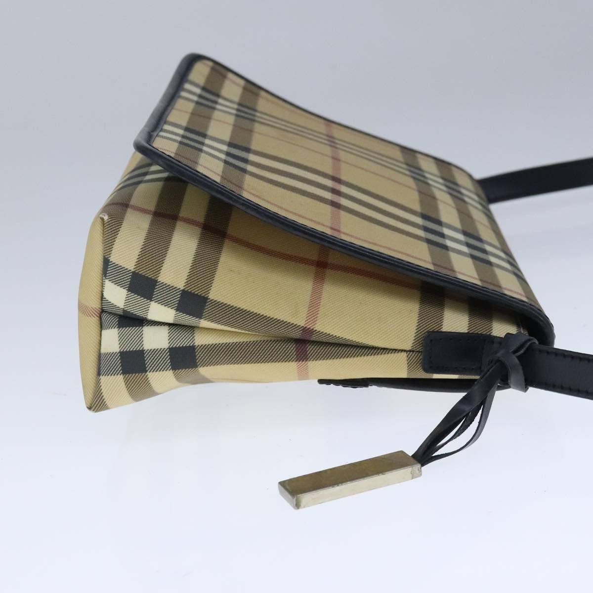 Burberry Nova Check Beige Canvas Shoulder Bag (Pre-Owned) Size ONE SIZE - 3 Thumbnail