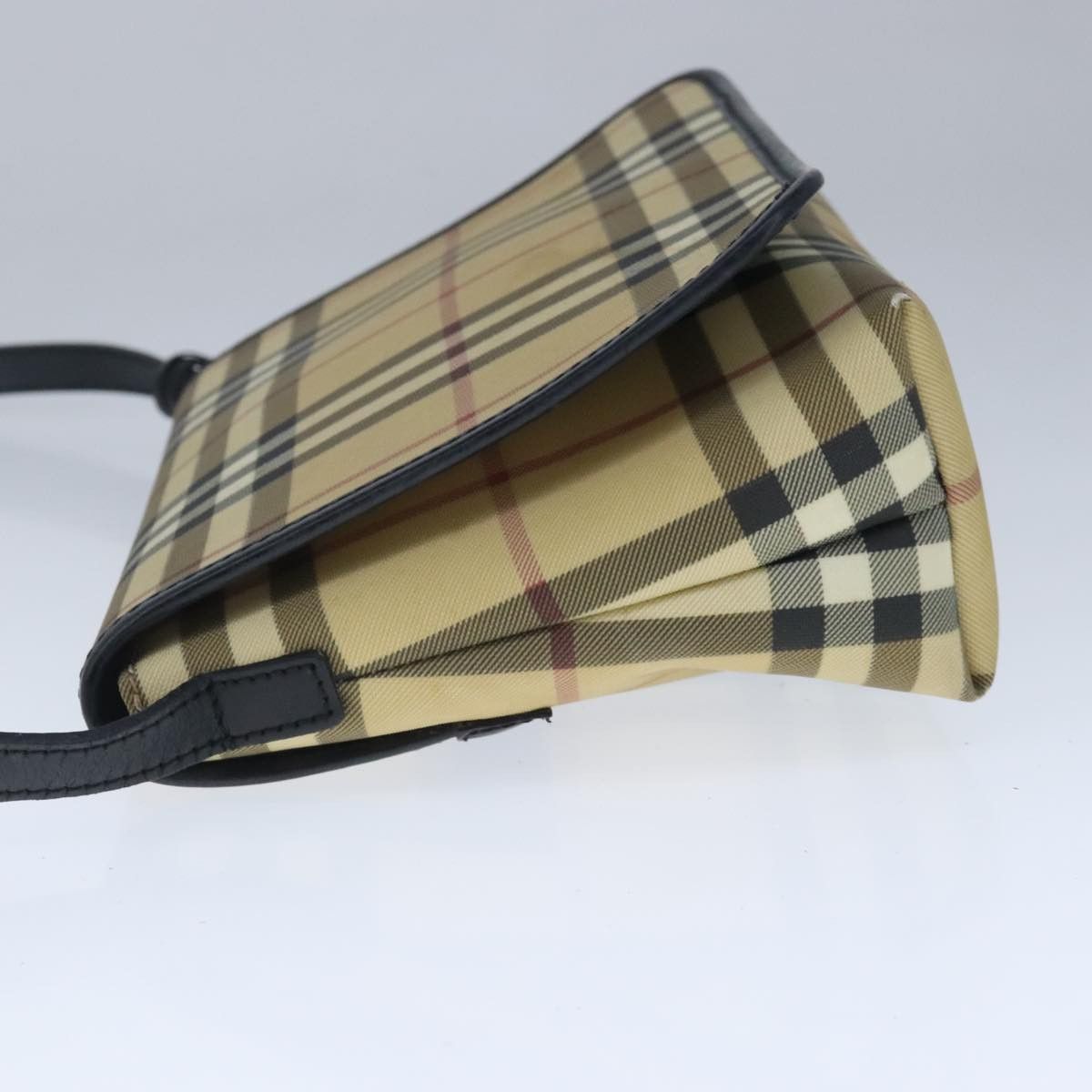 Burberry Nova Check Beige Canvas Shoulder Bag (Pre-Owned) Size ONE SIZE - 4 Thumbnail