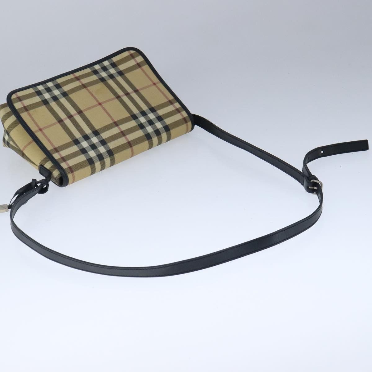 Burberry Nova Check Beige Canvas Shoulder Bag (Pre-Owned) Size ONE SIZE - 5 Thumbnail