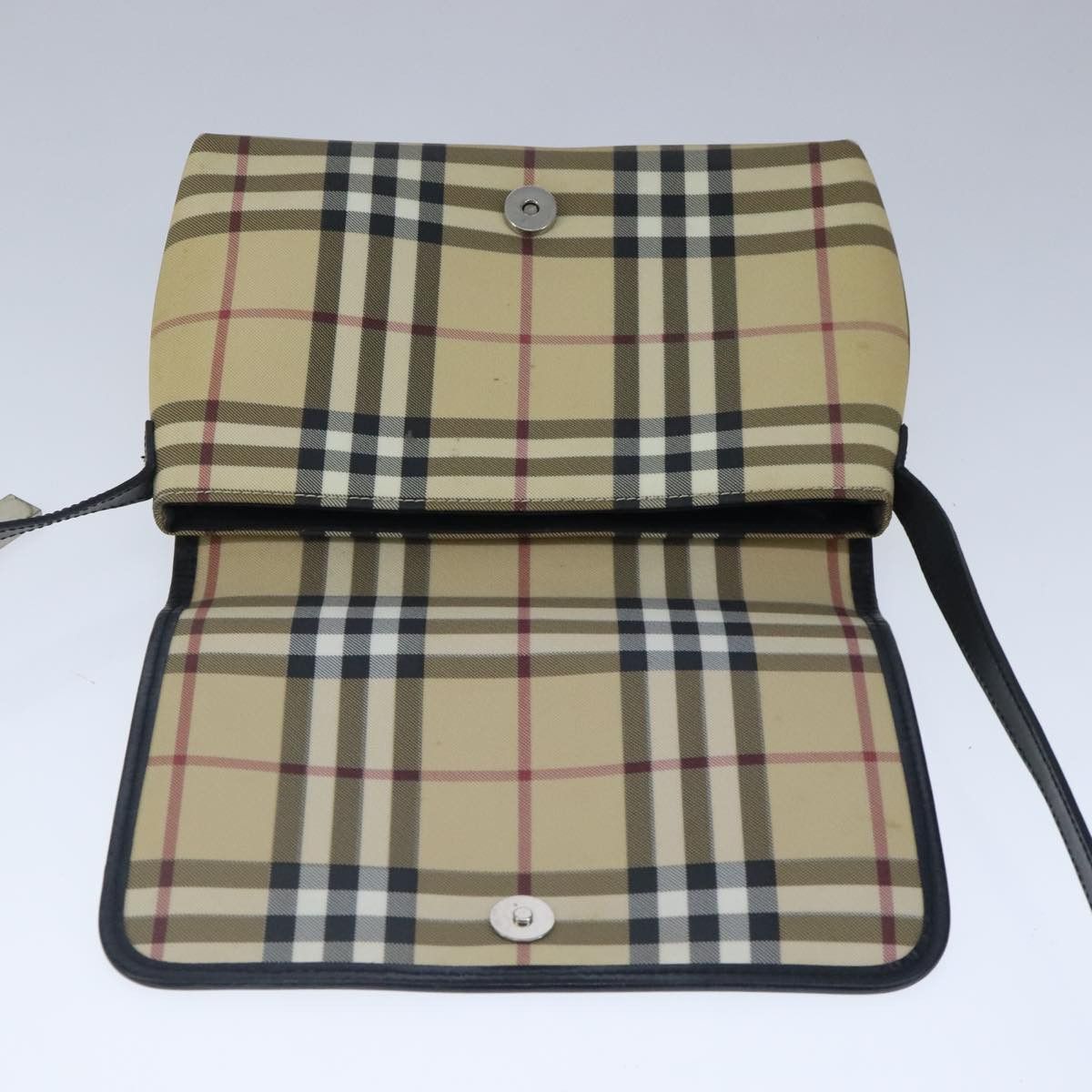 Burberry Nova Check Beige Canvas Shoulder Bag (Pre-Owned) Size ONE SIZE - 19 Thumbnail