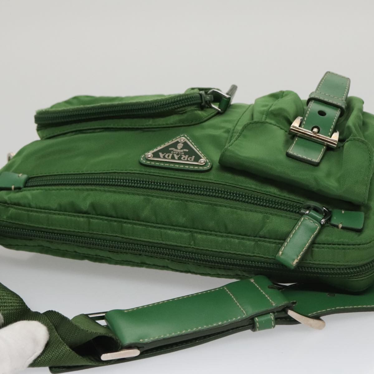 Prada Re-Nylon Green Synthetic Shoulder Bag (Pre-Owned) Size ONE SIZE - 6 Thumbnail