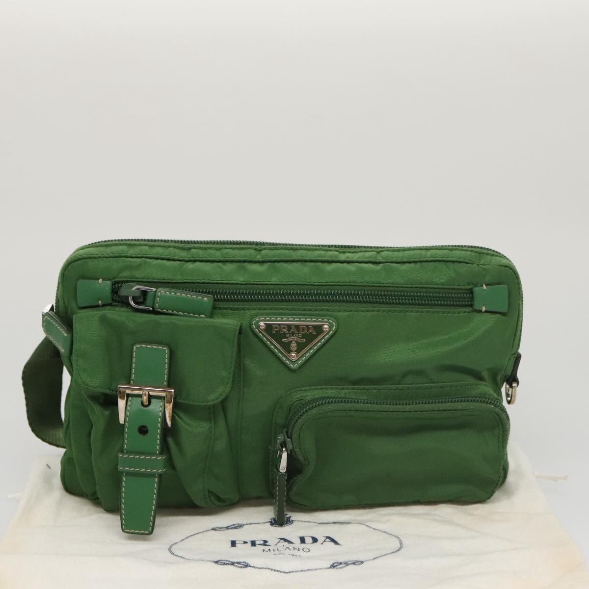 Prada Re-Nylon Green Synthetic Shoulder Bag (Pre-Owned) Size ONE SIZE - 17 Thumbnail
