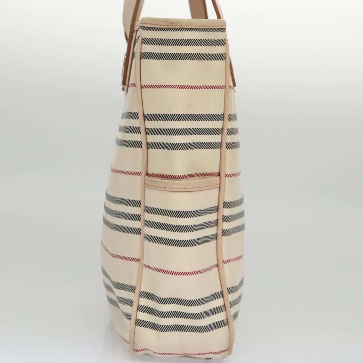 Burberry Nova Check Beige Canvas Tote Bag (Pre-Owned) Size ONE SIZE - 4 Thumbnail