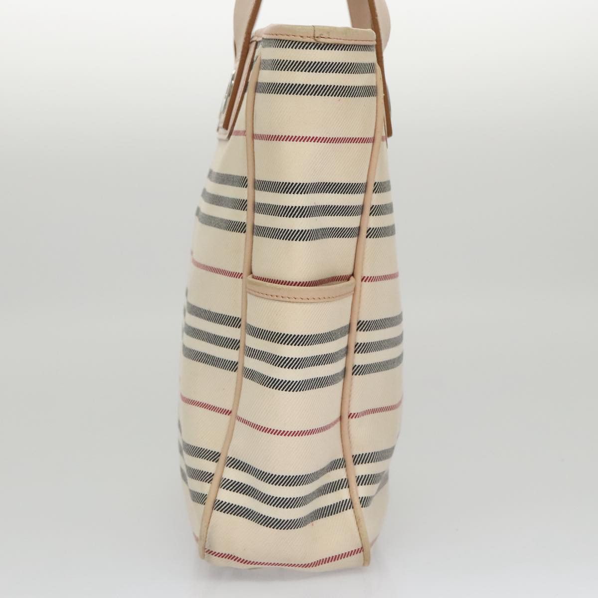 Burberry Nova Check Beige Canvas Tote Bag (Pre-Owned) Size ONE SIZE - 3 Thumbnail