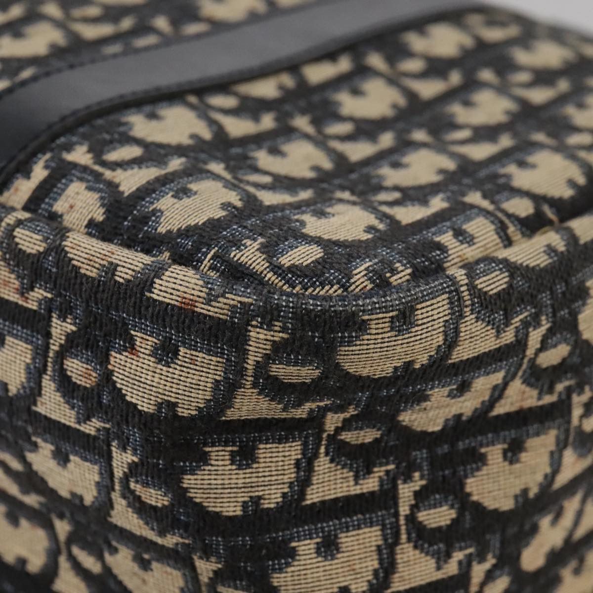 Dior Trotter Navy Canvas Handbag (Pre-Owned) Size ONE SIZE - 9 Thumbnail
