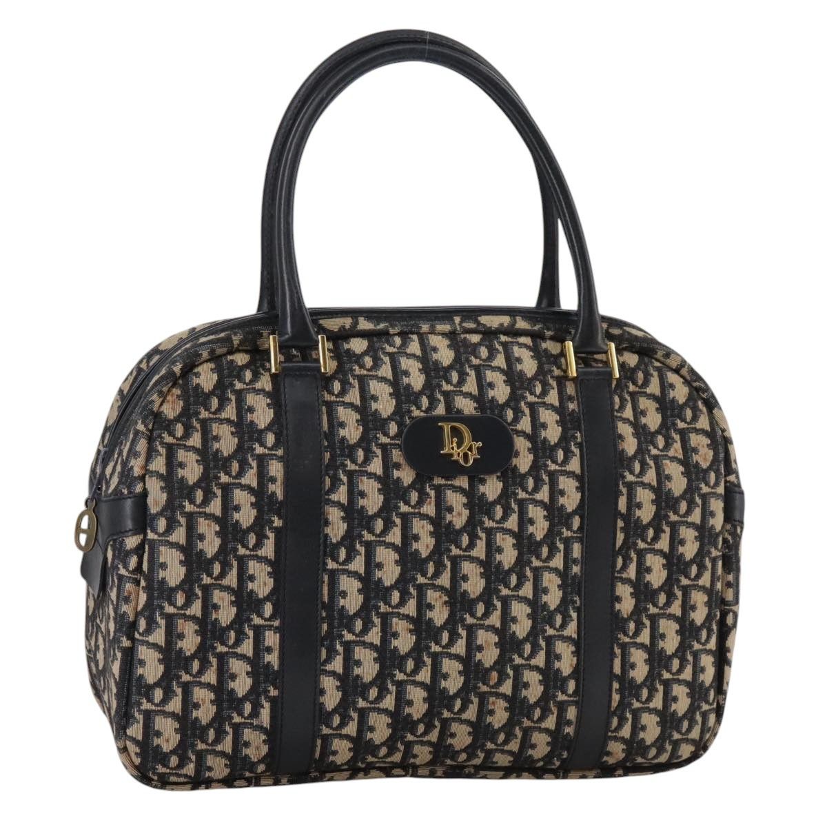 Dior Trotter Navy Canvas Handbag (Pre-Owned) Size ONE SIZE - 18 Thumbnail