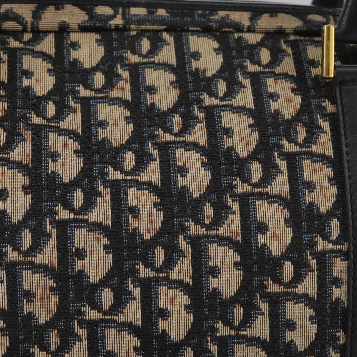Dior Trotter Navy Canvas Handbag (Pre-Owned) Size ONE SIZE - 17 Thumbnail