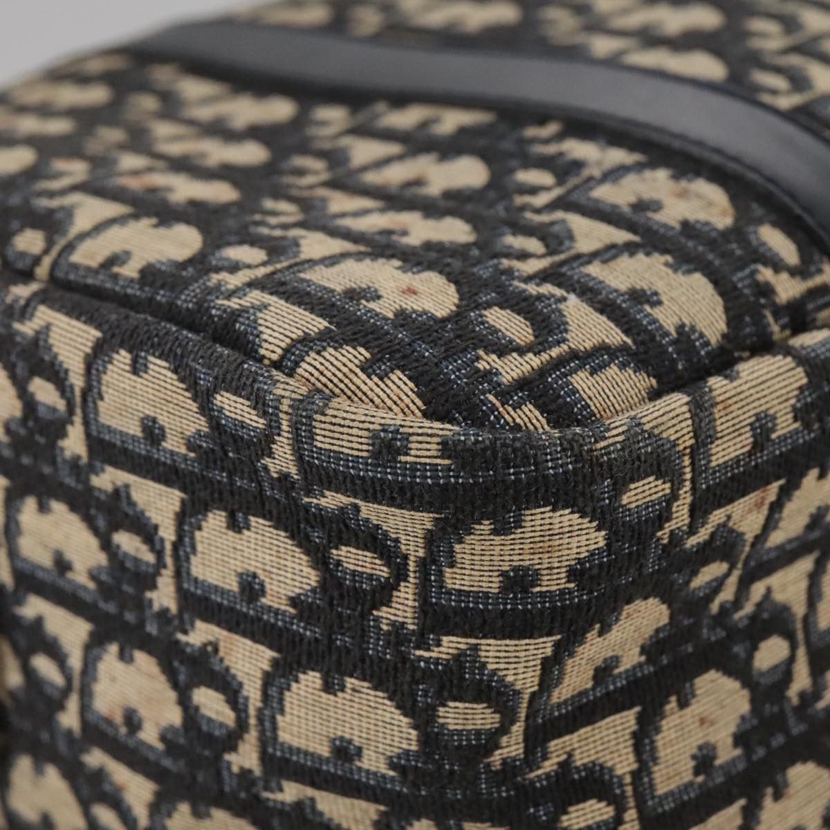 Dior Trotter Navy Canvas Handbag (Pre-Owned) Size ONE SIZE - 8 Thumbnail