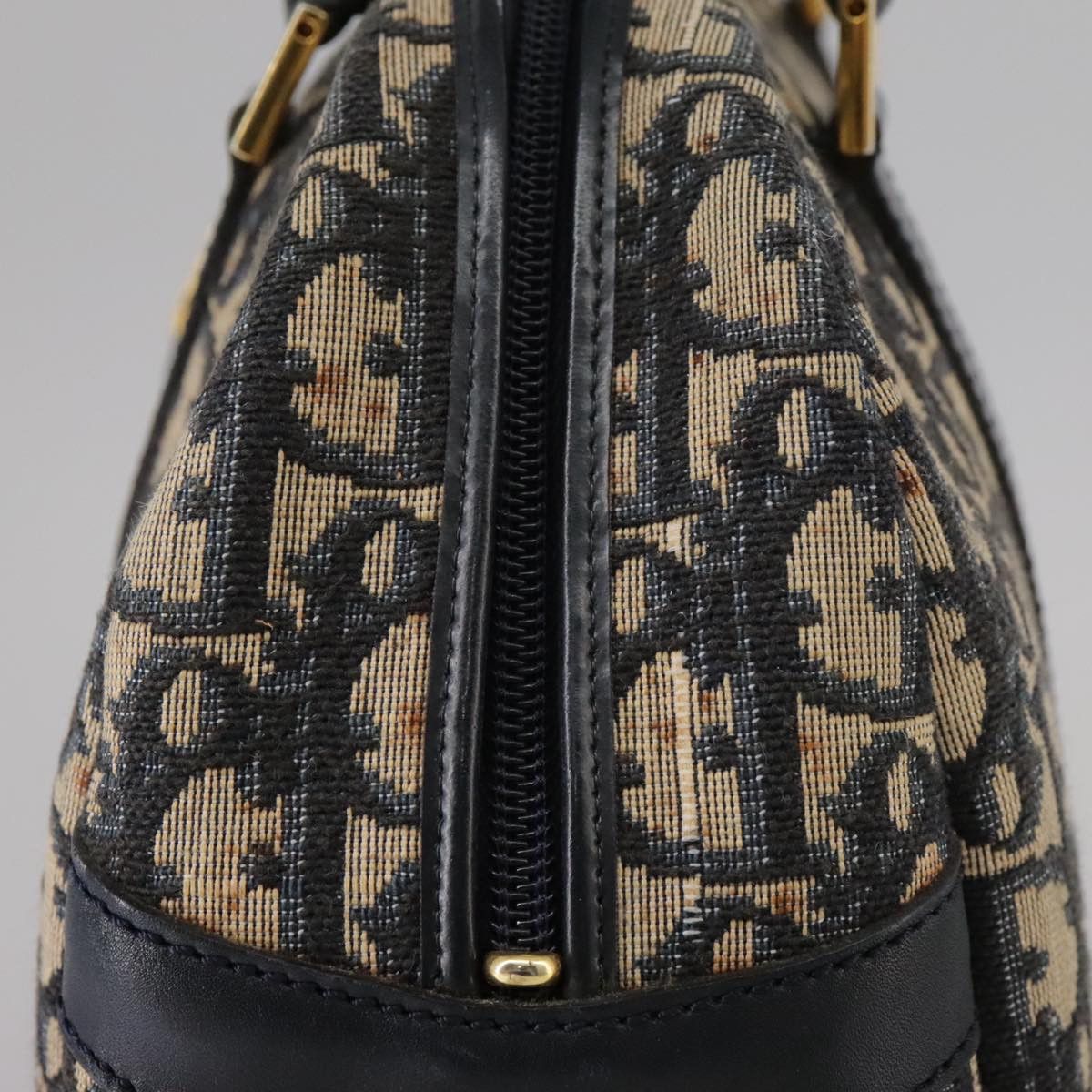 Dior Trotter Navy Canvas Handbag (Pre-Owned) Size ONE SIZE - 13 Thumbnail