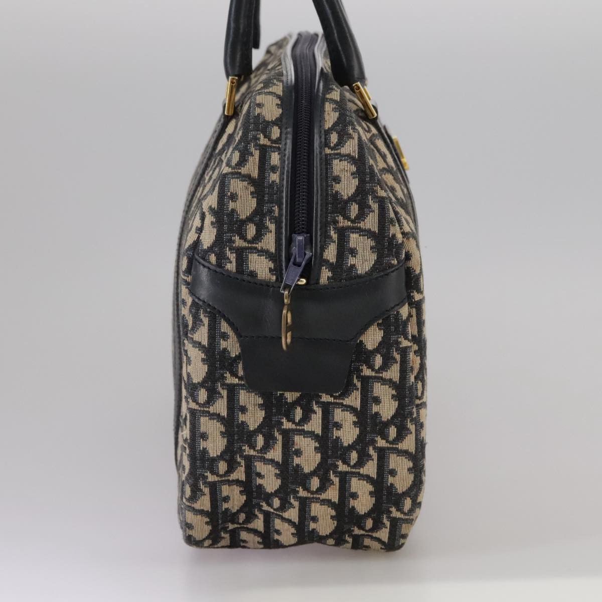 Dior Trotter Navy Canvas Handbag (Pre-Owned) Size ONE SIZE - 4 Thumbnail