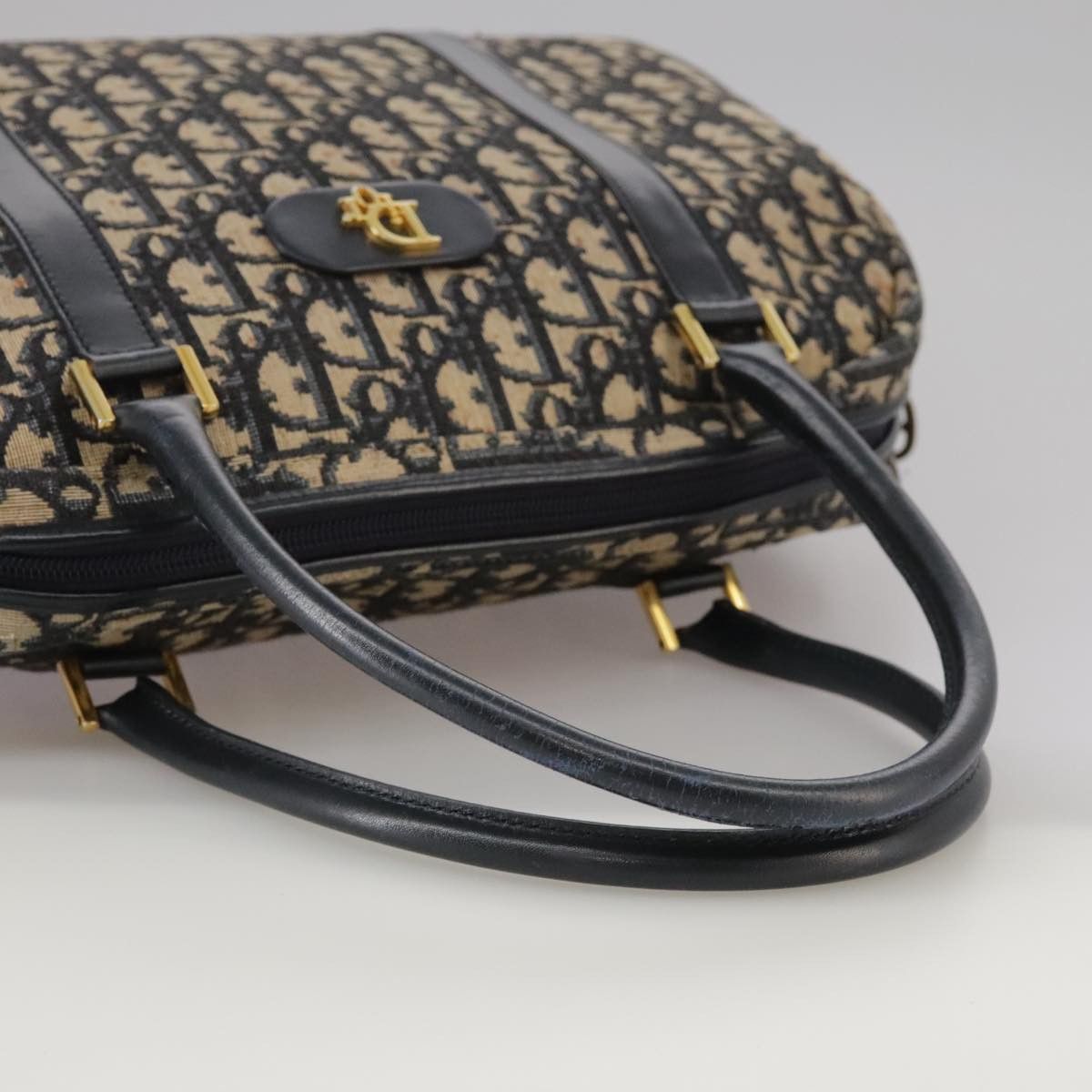 Dior Trotter Navy Canvas Handbag (Pre-Owned) Size ONE SIZE - 5 Thumbnail