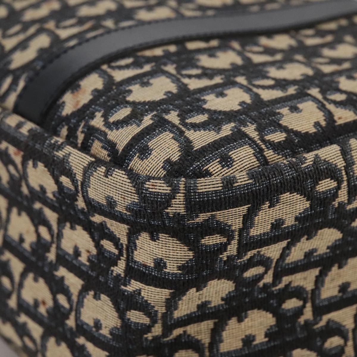 Dior Trotter Navy Canvas Handbag (Pre-Owned) Size ONE SIZE - 7 Thumbnail