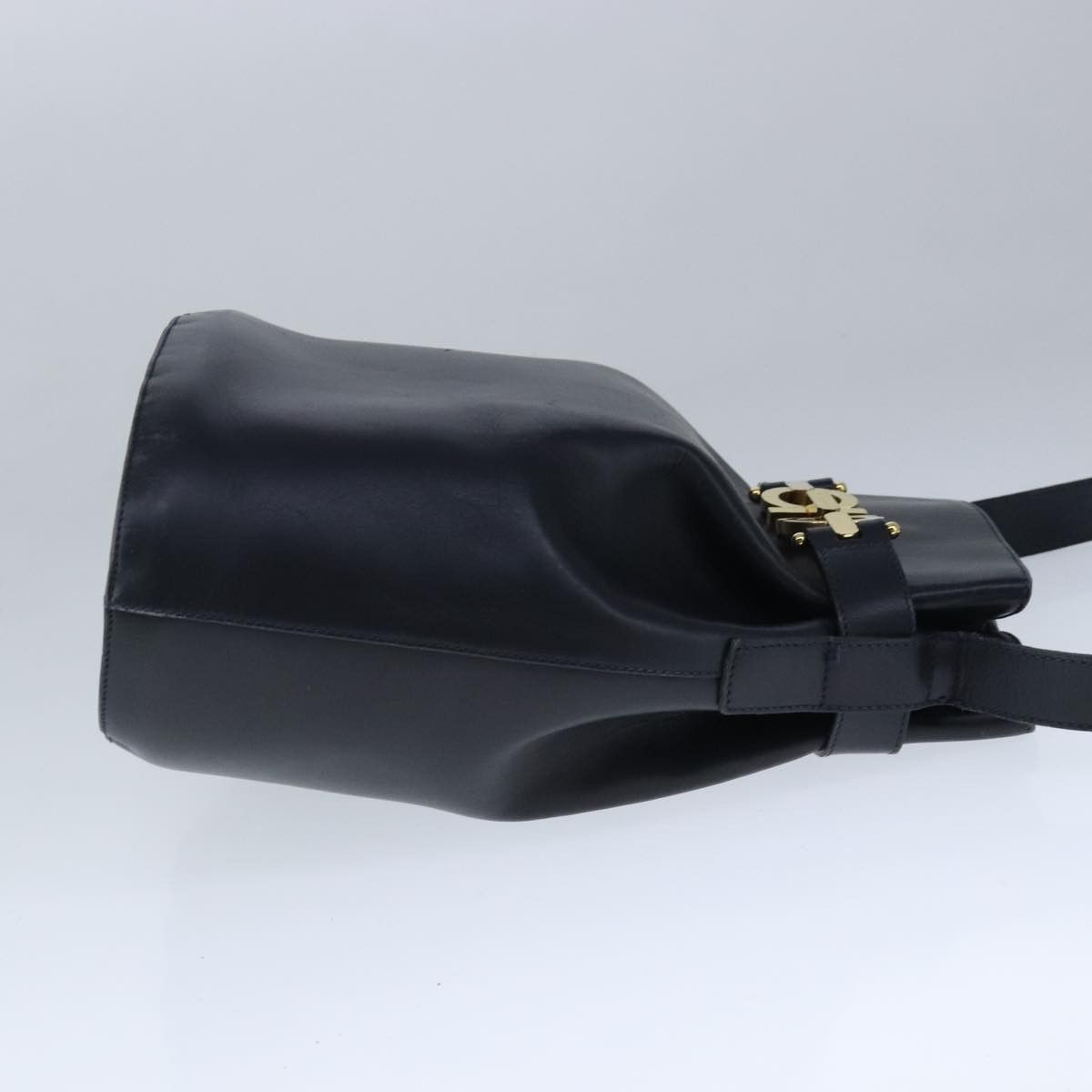 Salvatore Ferragamo Gancini Black Leather Shoulder Bag (Pre-Owned) Size ONE SIZE - 3 Thumbnail