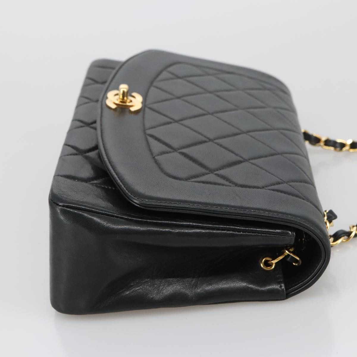 Chanel Diana Black Leather Shoulder Bag (Pre-Owned) Size ONE SIZE - 3 Thumbnail