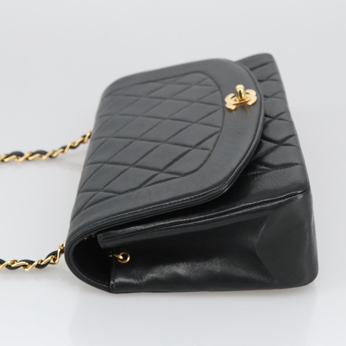 Chanel Diana Black Leather Shoulder Bag (Pre-Owned) Size ONE SIZE - 16 Thumbnail