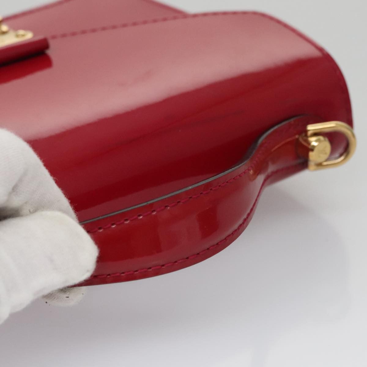 Louis Vuitton Monceau Red Patent Leather Handbag (Pre-Owned) Size ONE SIZE - 6 Thumbnail