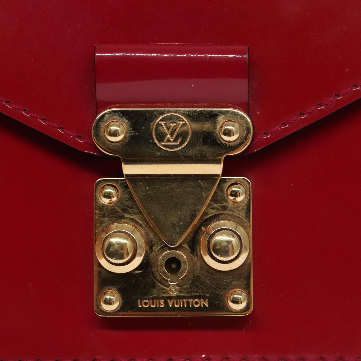Louis Vuitton Monceau Red Patent Leather Handbag (Pre-Owned) Size ONE SIZE - 13 Thumbnail