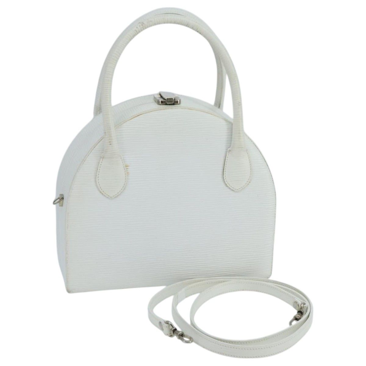 White Leather Handbag (Pre-Owned)