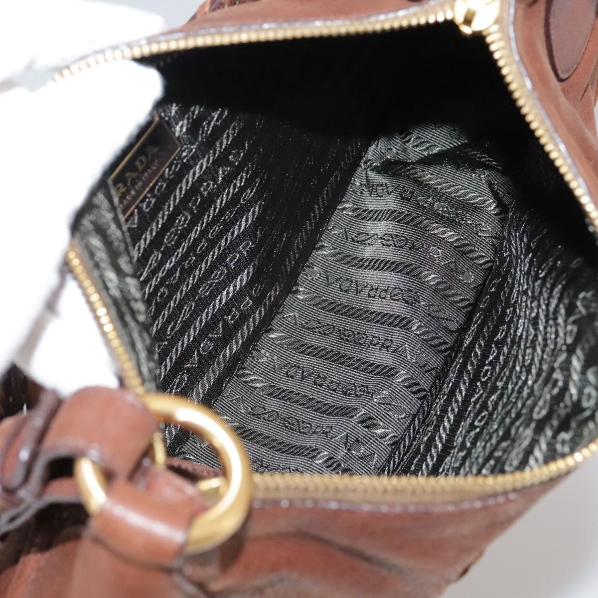 Prada Brown Leather Shoulder Bag (Pre-Owned) Size ONE SIZE - 15 Thumbnail