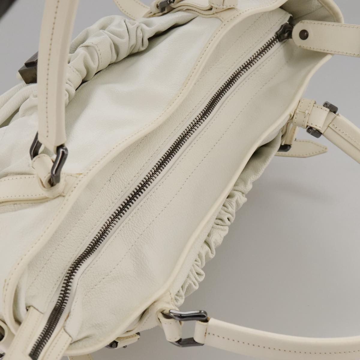 Burberry White Leather Tote Bag (Pre-Owned) Size ONE SIZE - 14 Thumbnail