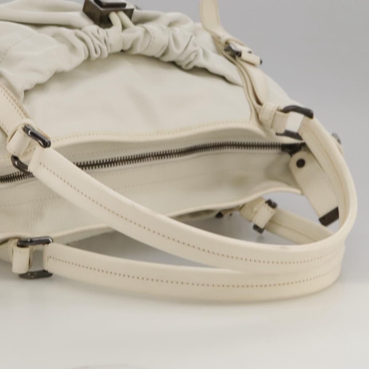 Burberry White Leather Tote Bag (Pre-Owned) Size ONE SIZE - 5 Thumbnail