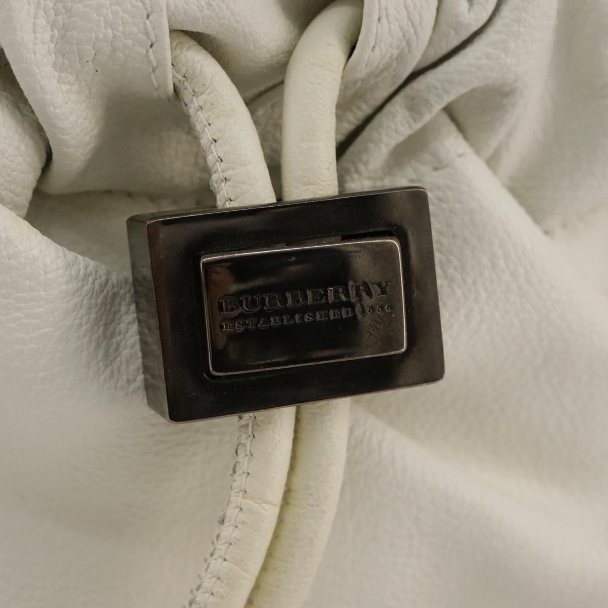 Burberry White Leather Tote Bag (Pre-Owned) Size ONE SIZE - 13 Thumbnail