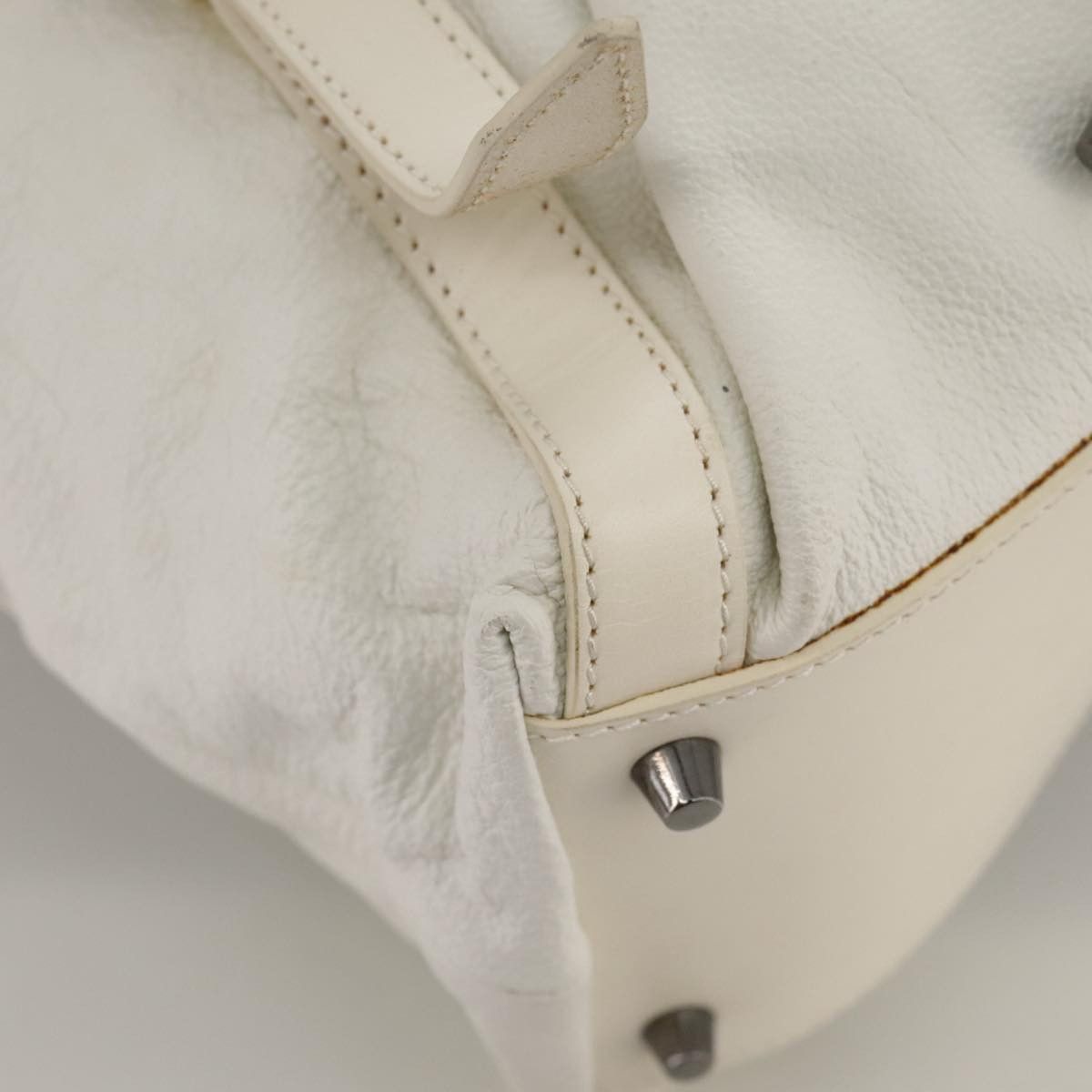 Burberry White Leather Tote Bag (Pre-Owned) Size ONE SIZE - 7 Thumbnail